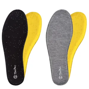 2 Pair -Shoe Inserts for Womens Memory Foam Insoles,Replacement Insoles for Work Boots Running Shoes, Cushion Shock Absorbing for Foot Pain Relief, Comfort Breathable Inner Soles 39EU,US8 Women: EU 39/US 8 Black grey(2 Pairs)