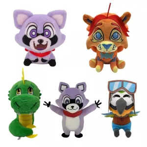 【20% off】Xcoser 2024 Game Indigo Park Raccoon Plush Doll Toys Soft Stuffed Kids Fans Gift