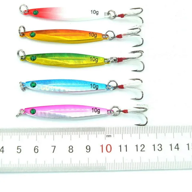 5pcs 7g 10g 14g 17g 21g 28g 40g Fishing Spoons Metal Lure Leurre De Peche 10colors Fishing Lures Saltwater Lead Jig Head