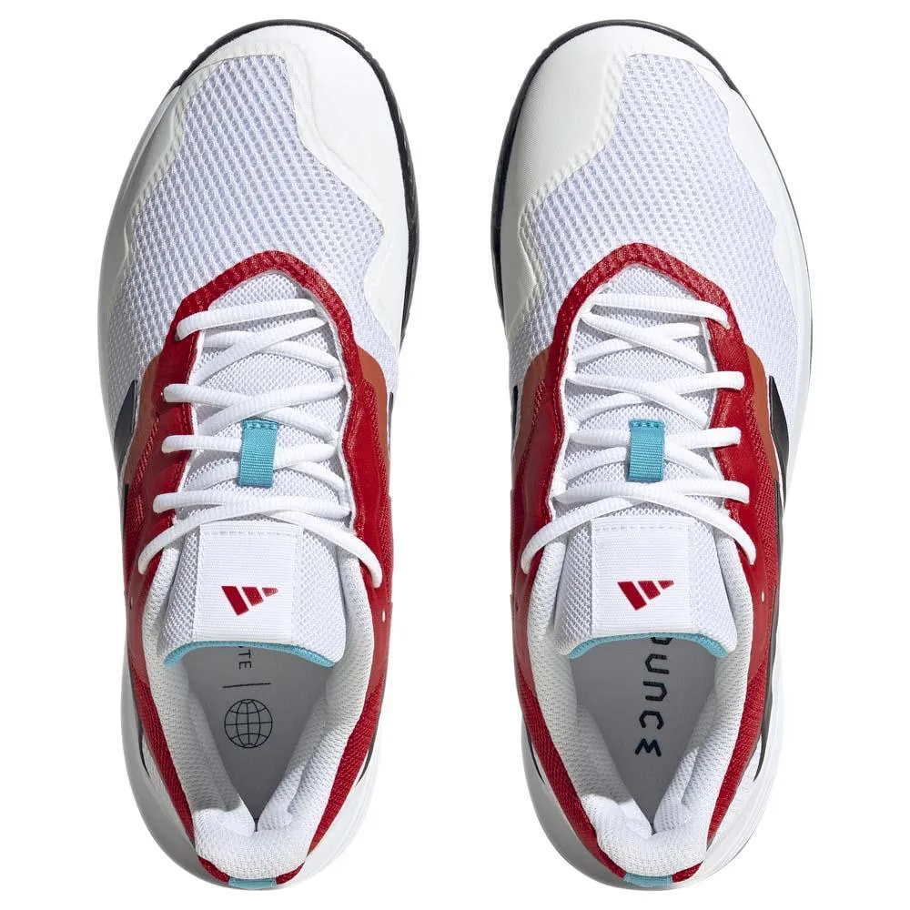 adidas Men's CourtJam Control - Cloud White/Better Scarlet