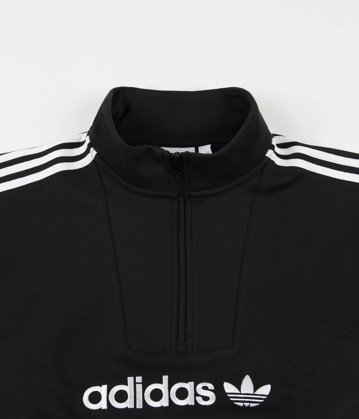 Adidas Modular Quarter Zip Sweatshirt - Black / Clear Onix / White / Off White