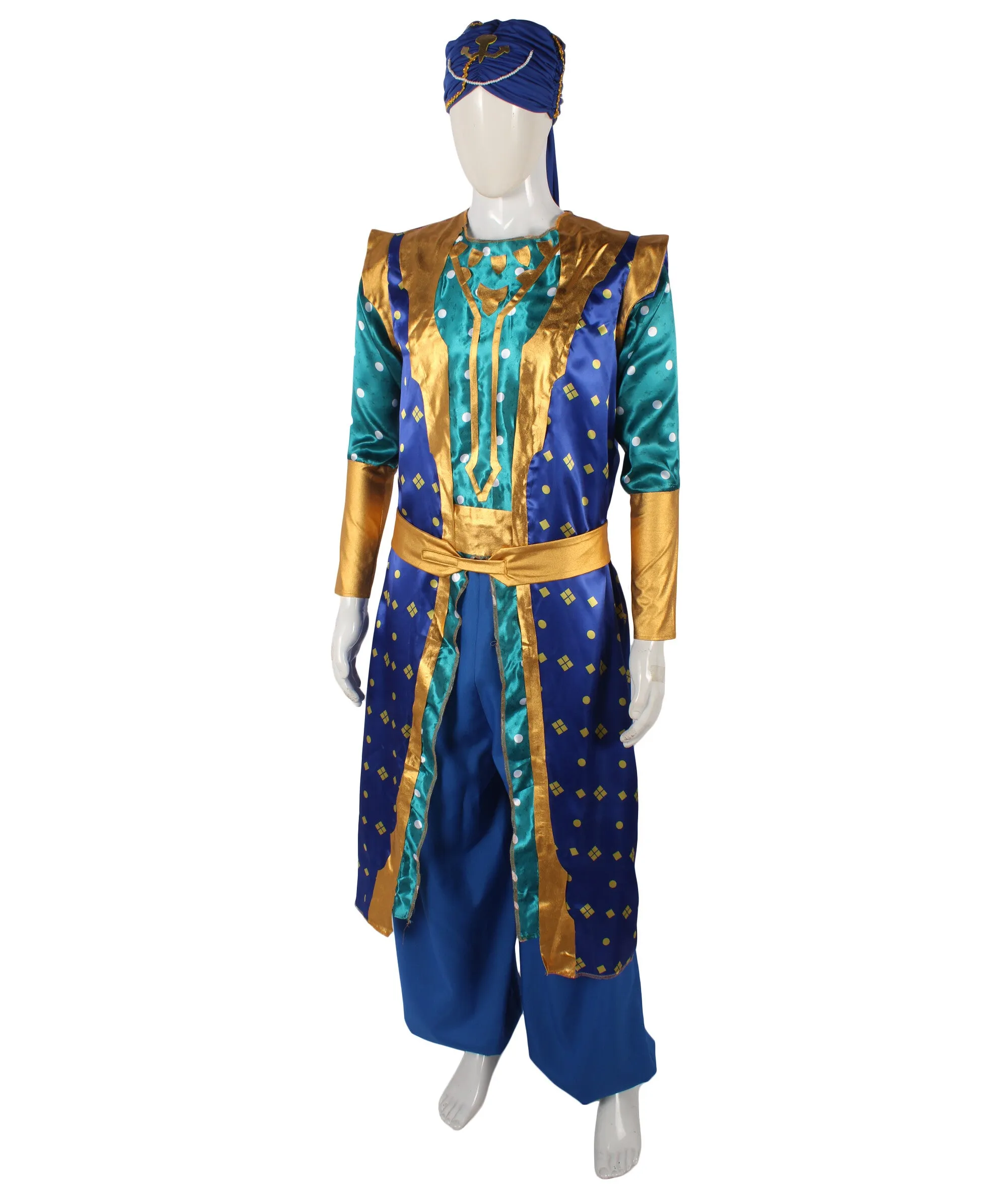 Adult Men's Cosplay Costume of Genie I Soft Synthetic Fabric I Perfect For Halloween