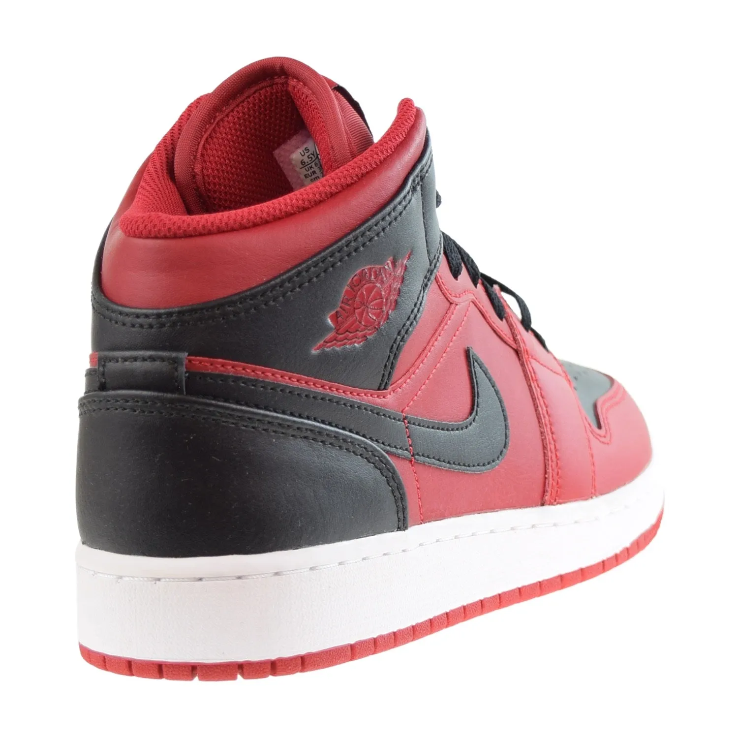 Air Jordan 1 Mid (PS) Little Kids' Shoes Red-Black