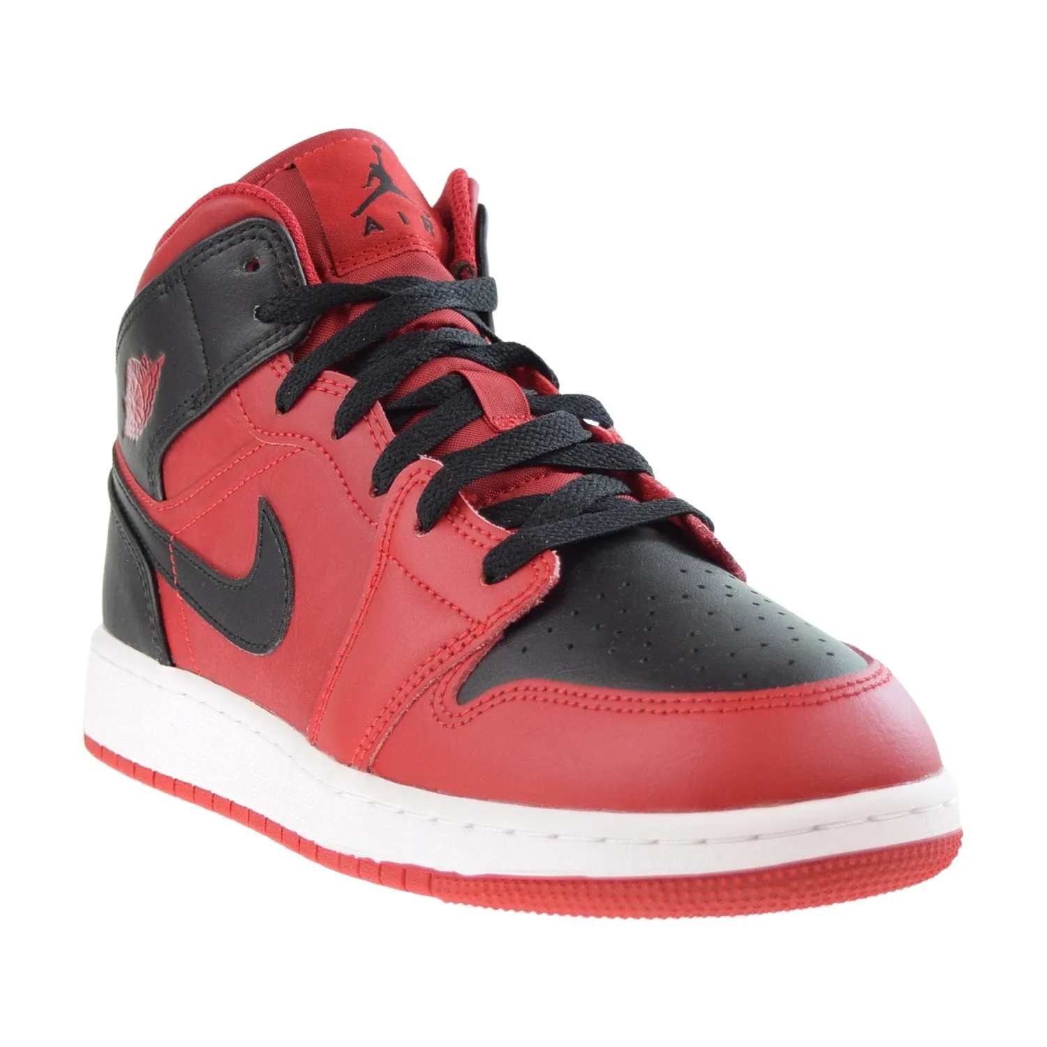 Air Jordan 1 Mid (PS) Little Kids' Shoes Red-Black