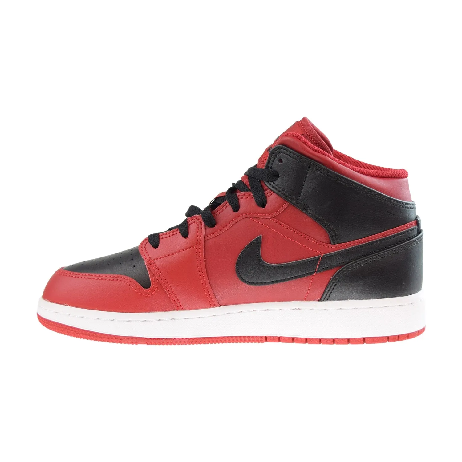 Air Jordan 1 Mid (PS) Little Kids' Shoes Red-Black