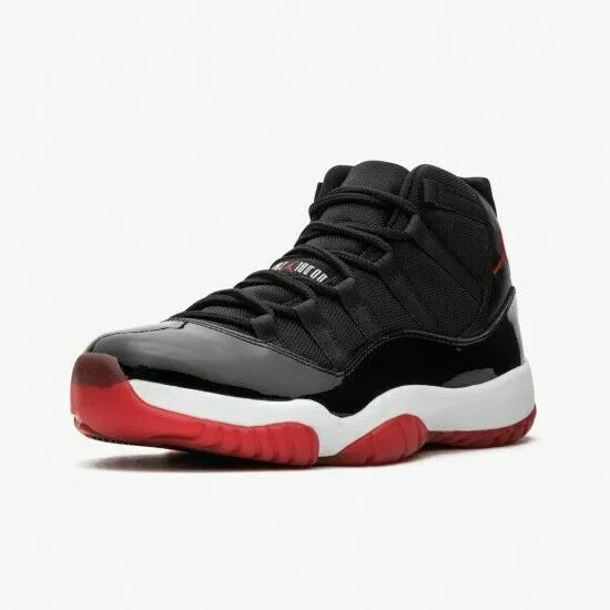 Air Jordan 11 Retro "Bred" 378037-010 Men's Black/Red/White Athletic Shoes NS21