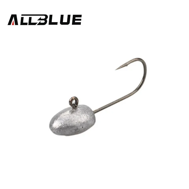 ALLBLUE Exposed Lead Jig Head 3g Barbed Hook 10pcs/lot Soft Lure Jigging Hook Fishing Hooks Fishing Tackle