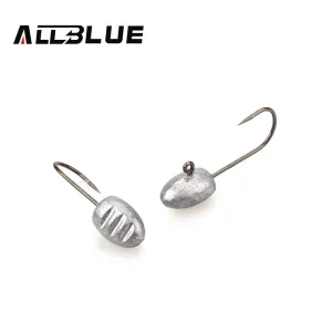 ALLBLUE Exposed Lead Jig Head 3g Barbed Hook 10pcs/lot Soft Lure Jigging Hook Fishing Hooks Fishing Tackle