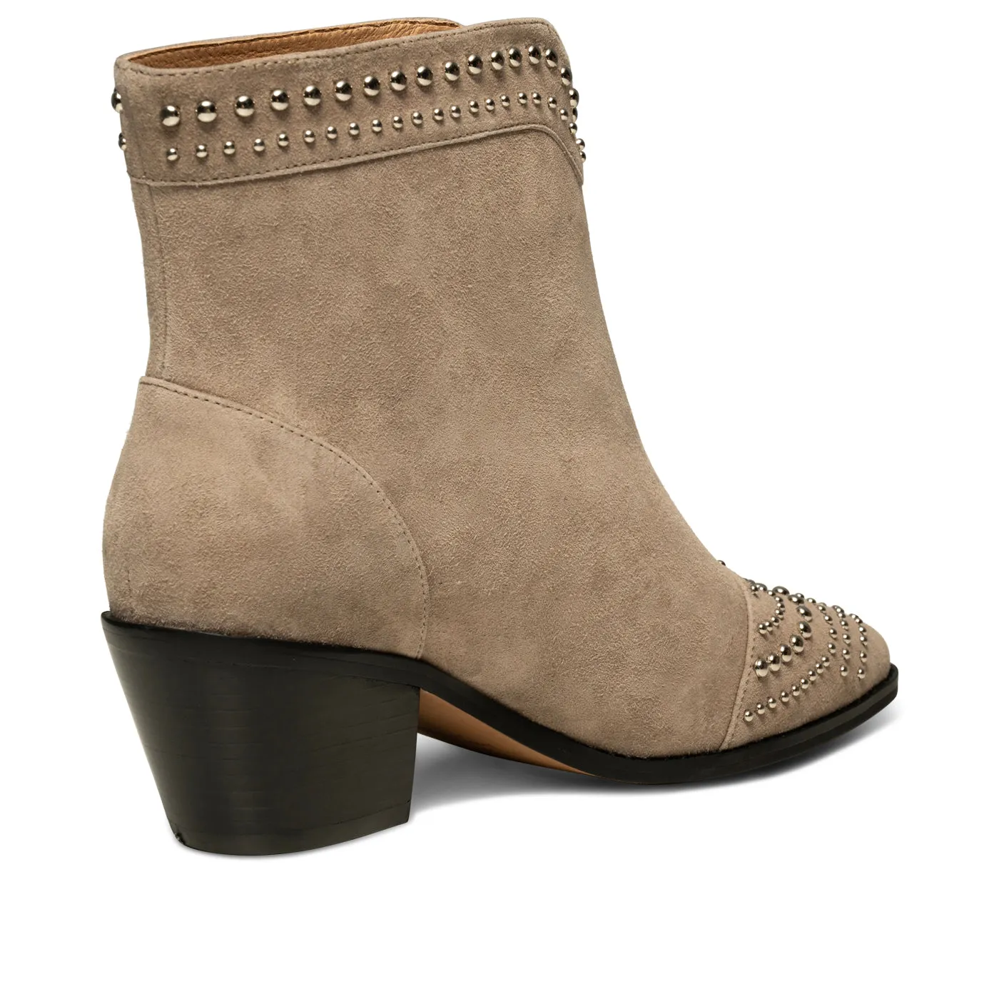 Annika western stud suede - TAUPE