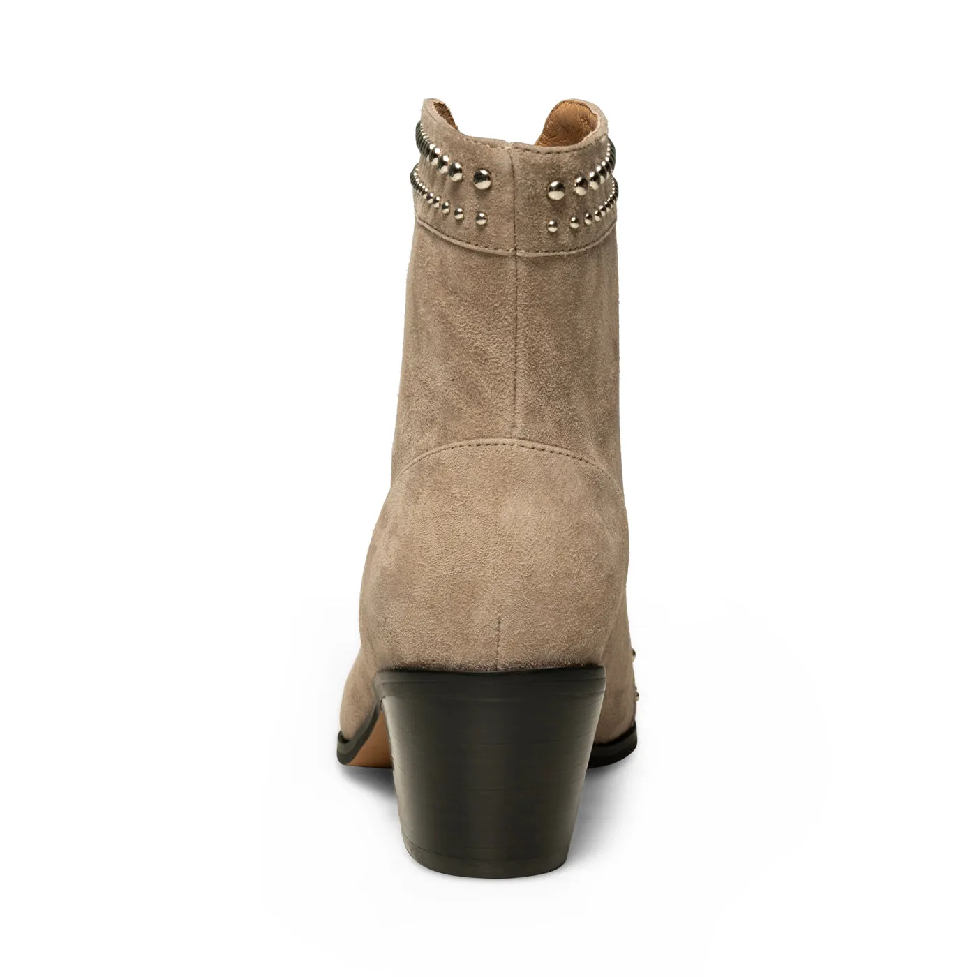 Annika western stud suede - TAUPE