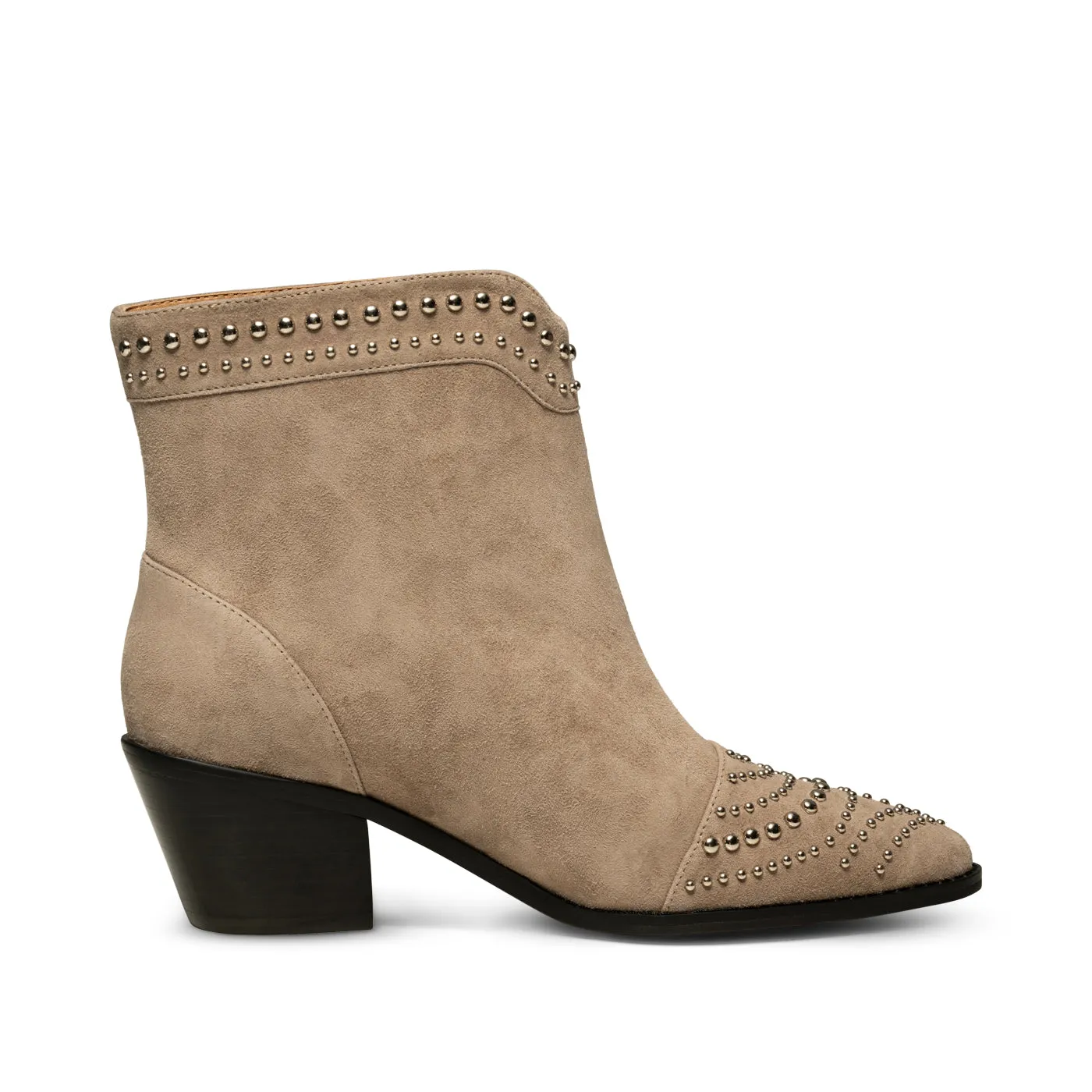 Annika western stud suede - TAUPE