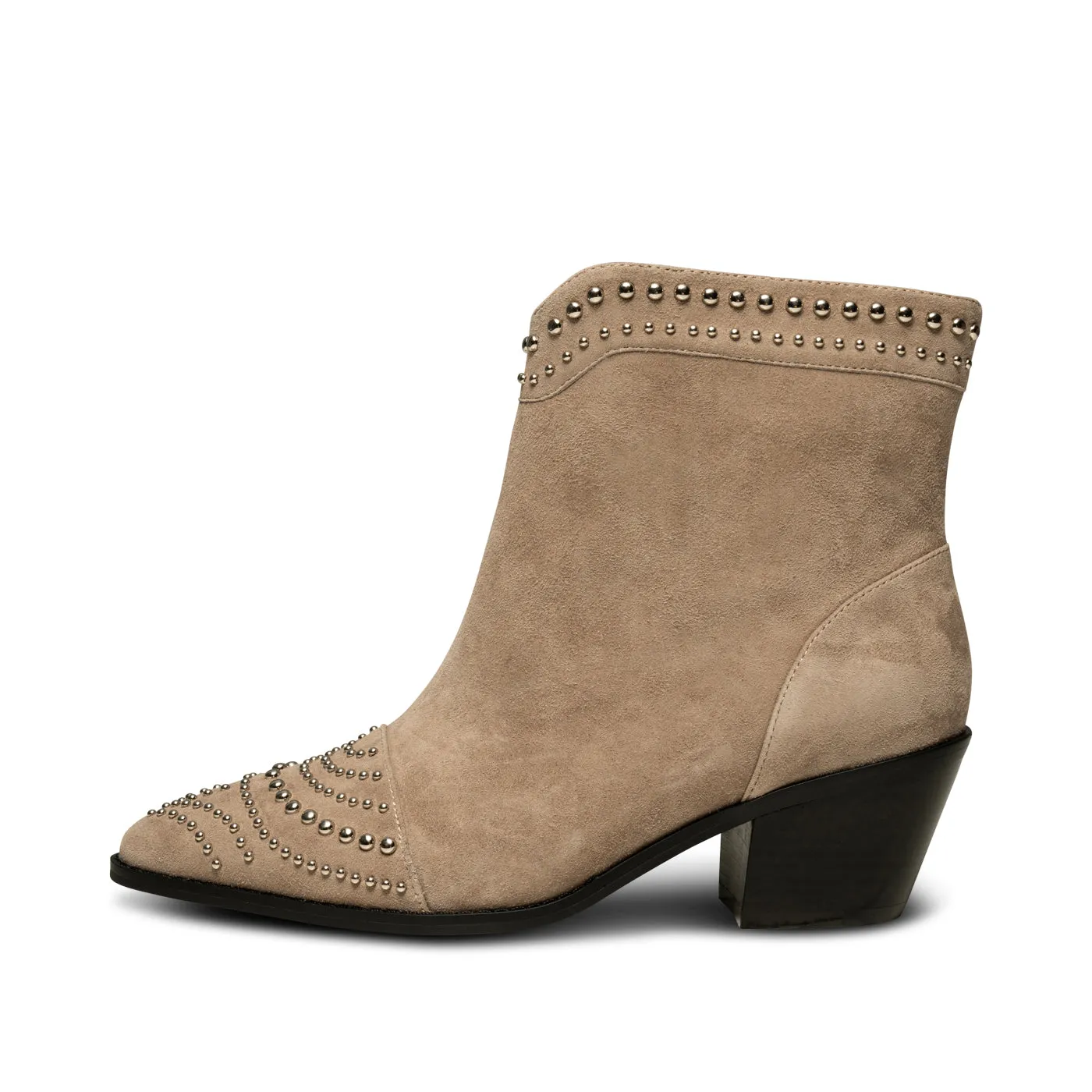 Annika western stud suede - TAUPE