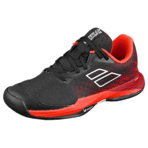 Babolat Junior Jet Mach 3 - AC - Black/Poppy Red