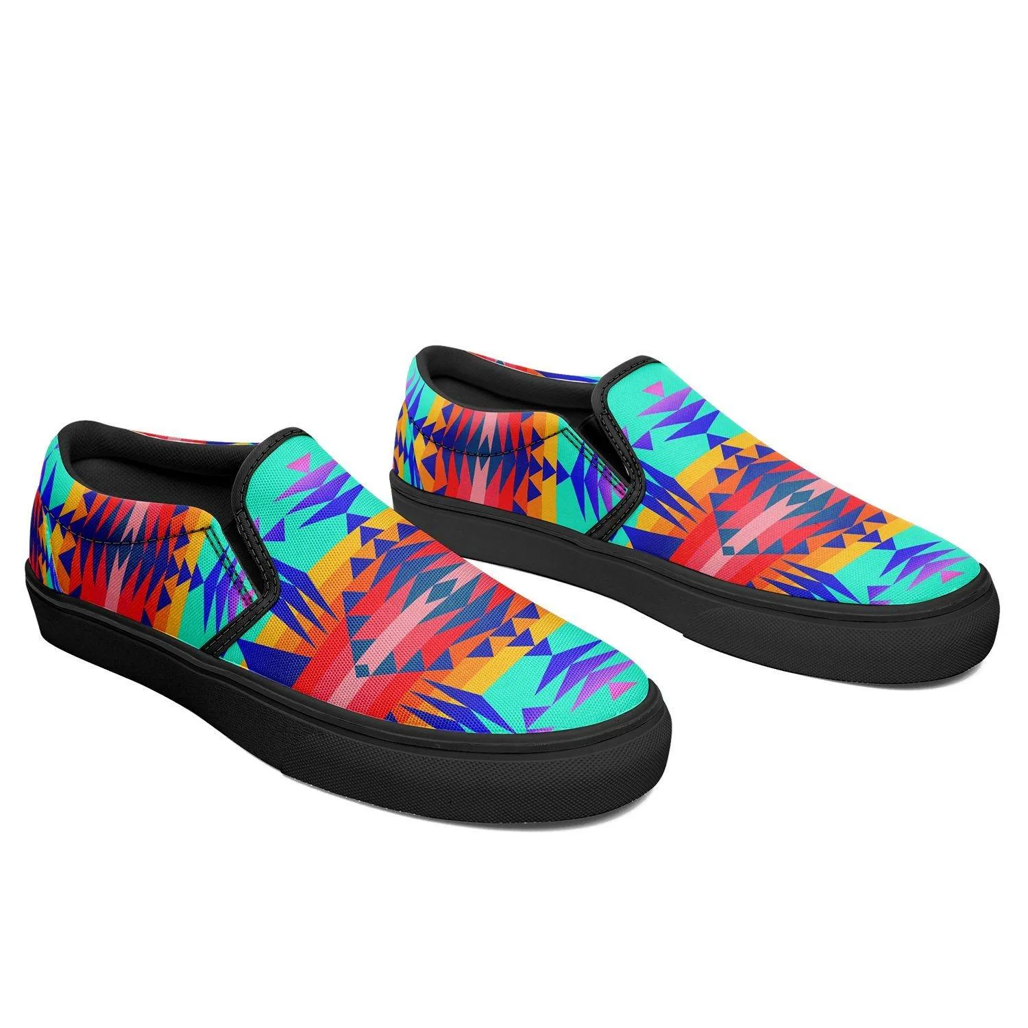 Between the Mountains Spring Otoyimm Kid's Canvas Slip On Shoes