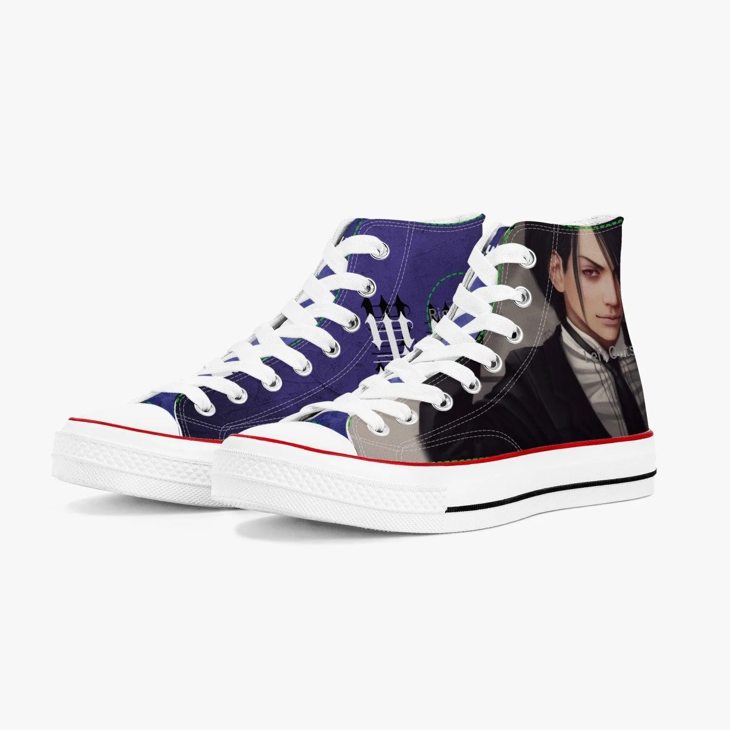 Black Butler Sebastian A-Star High White Anime Shoes