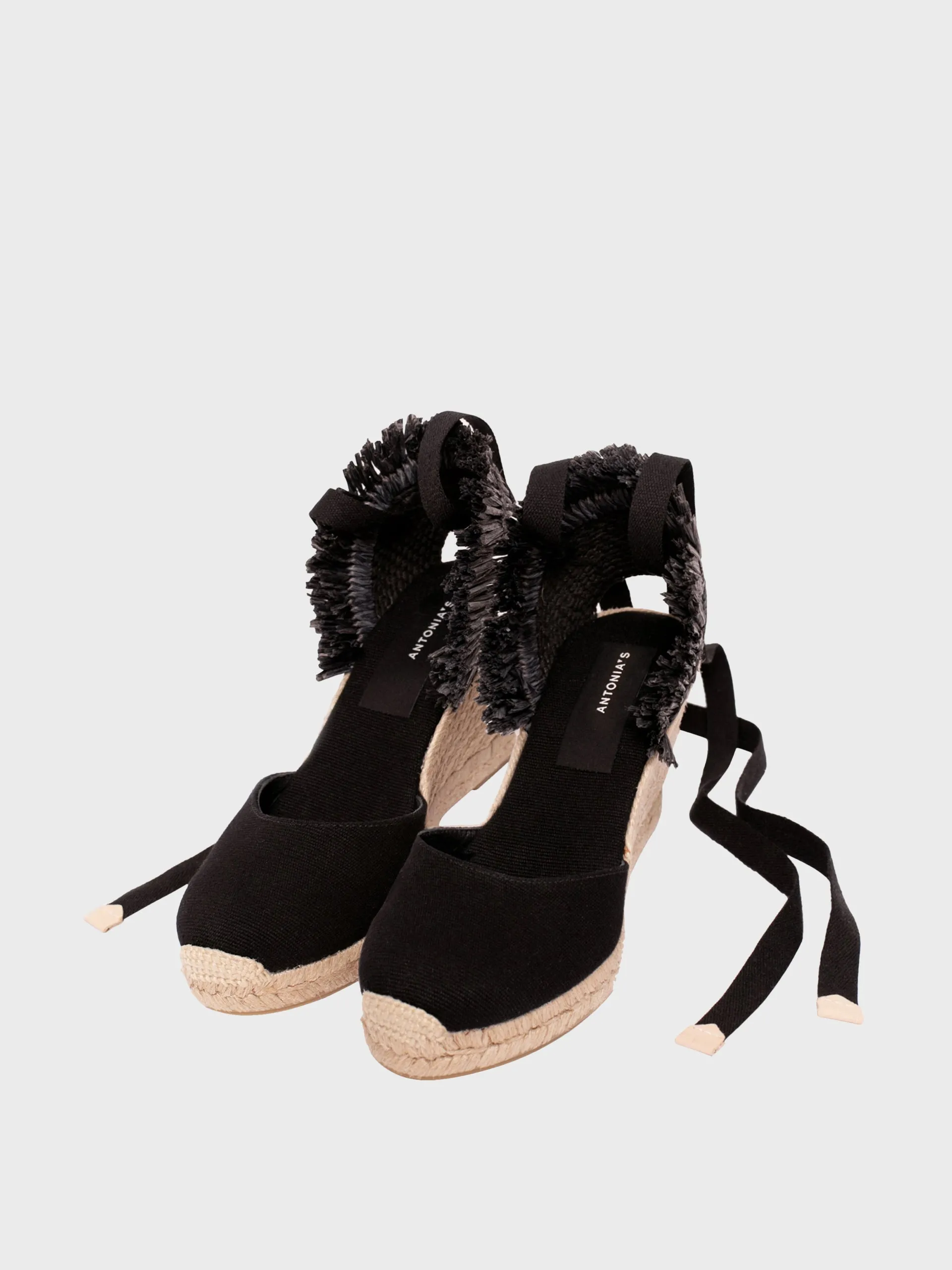 Black Tafira wedge espadrilles