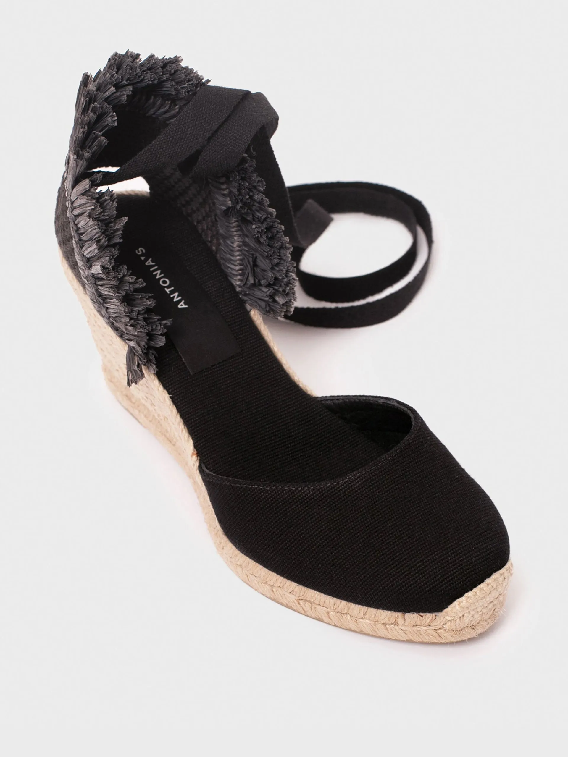 Black Tafira wedge espadrilles