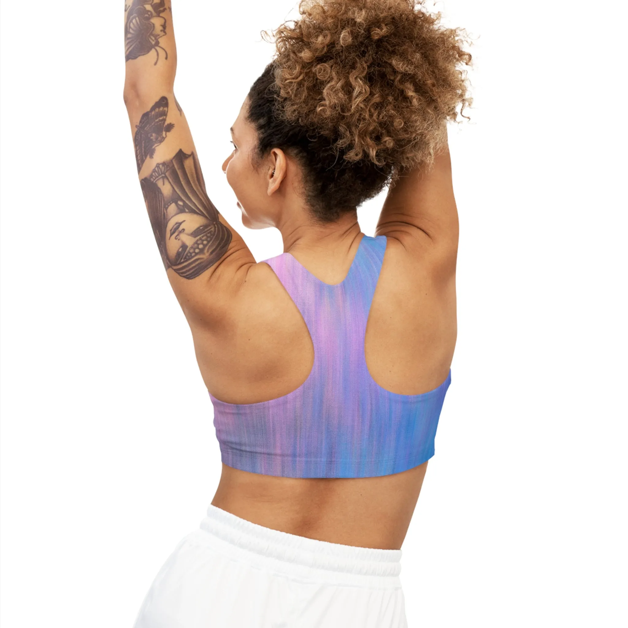 Blue & Purple Metalic - Inovax Seamless Sports Bra