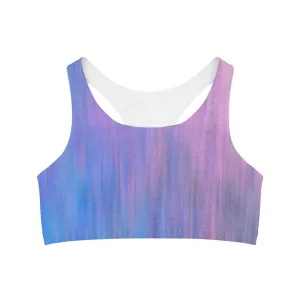 Blue & Purple Metalic - Inovax Seamless Sports Bra