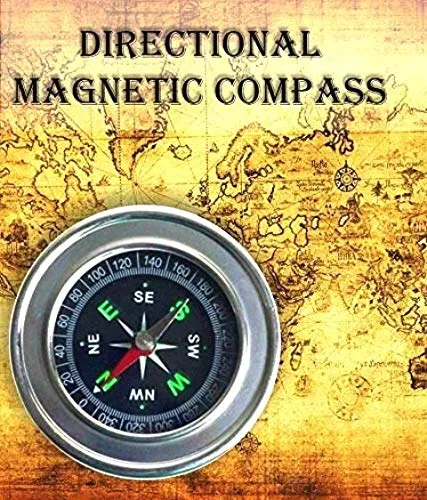 Boosty® Stainless Steel Directional Magnetic Compass for Feng Shui/Travel (Black)