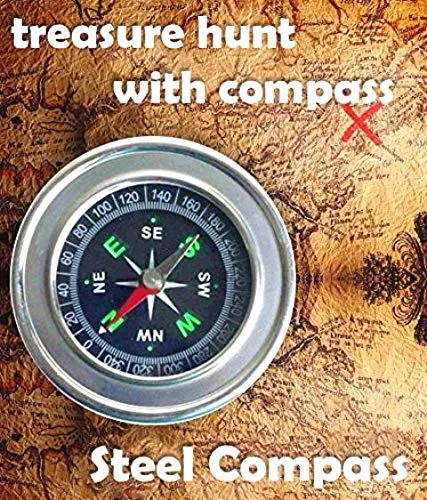 Boosty® Stainless Steel Directional Magnetic Compass for Feng Shui/Travel (Black)