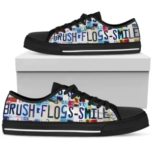 Brush, Floss, Smile Low Top Shoes