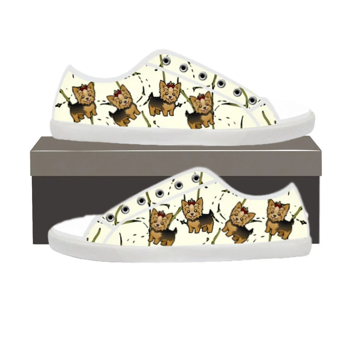 Cartoon Yorkie Low Top Shoes