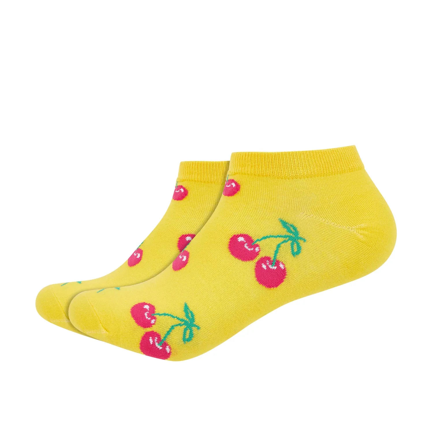 Cherry Printed Ankle Socks