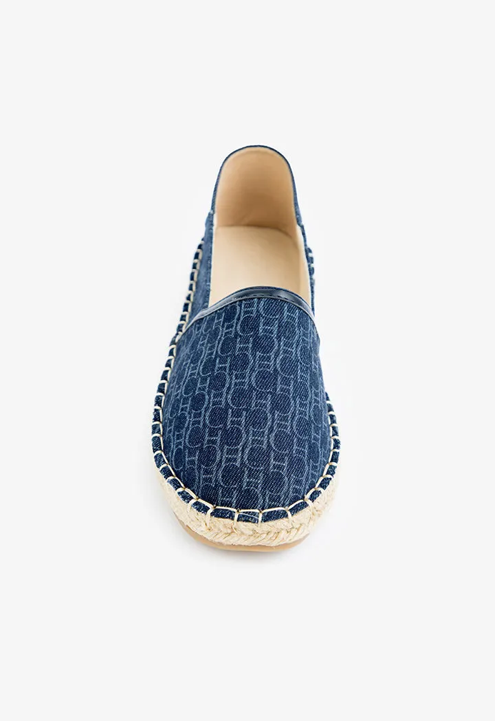 Choice Printed Loafer Shoes Navy