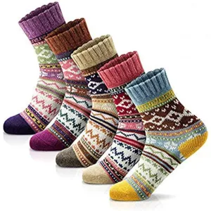 Cozy Wool Blend Crew Socks – Warmth and Durability