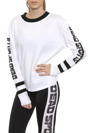 Dead Sports Crop Long Sleeve White