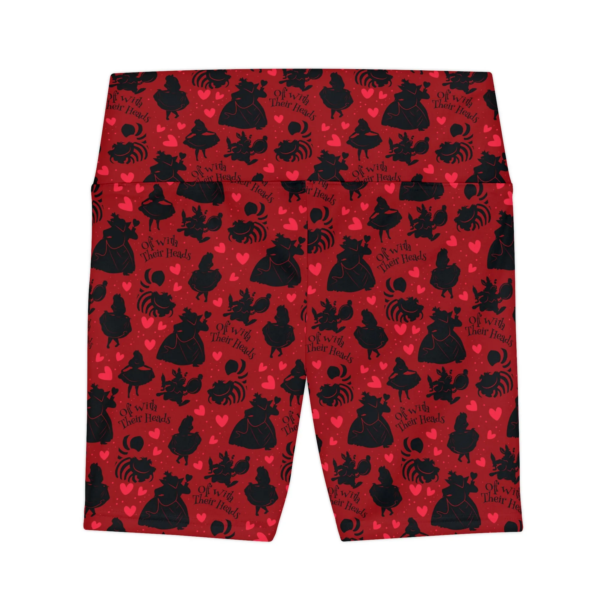 Disney Alice In Wonderland Queen Of Hearts Off With Their Heads Women's Athletic Workout Shorts