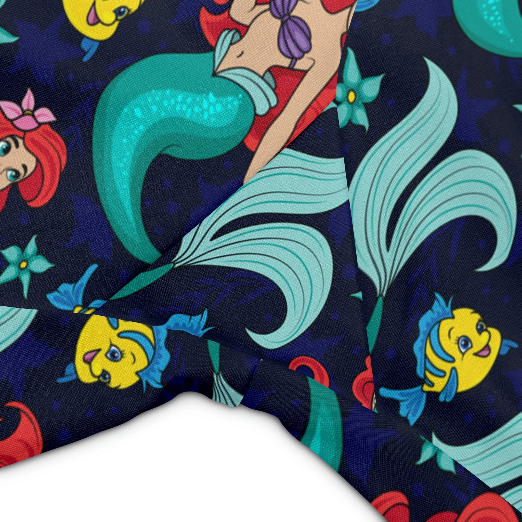 Disney Little Mermaid I Want To Be Where The People Are Women's Athletic Workout Shorts