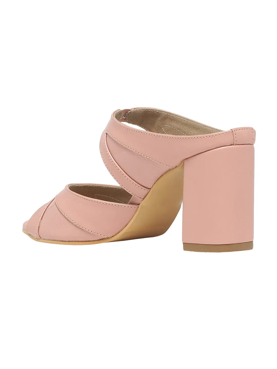 Divaya Pink Block Heels