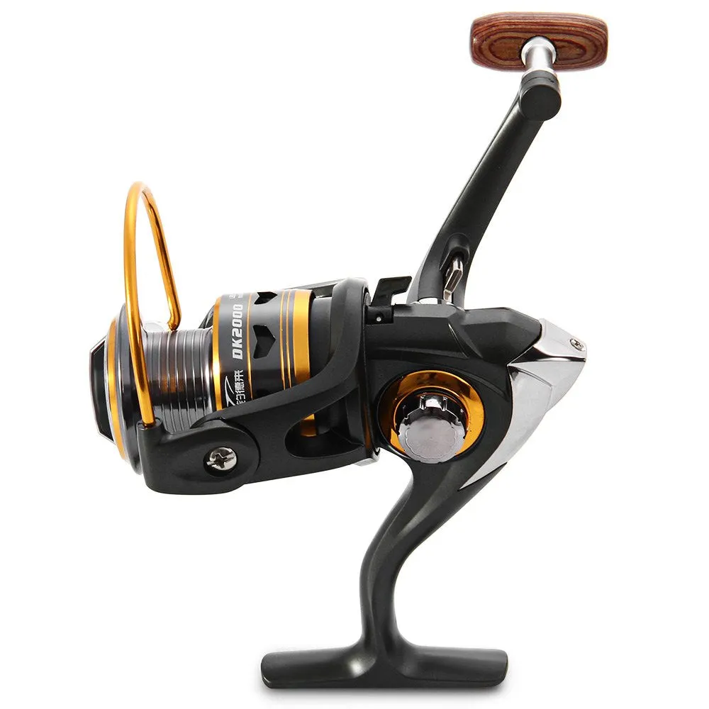 DK1000 - 5000 Spinning Fishing Reel 11BBs 5.2 : 1 Aluminium Foldable  Fishing Reel Gray Professional Handle Side Fishing Reel