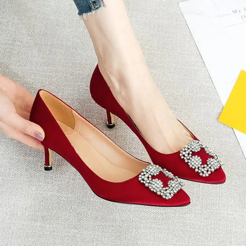 Elegant Rhinestones High Heel Shoes for Women