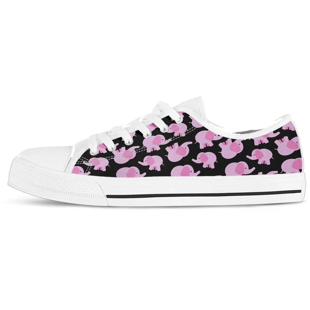 Elephant Women's Low Top Shoes Animal Sneakers