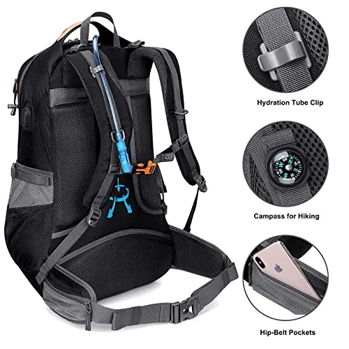 G4Free 50L Hiking Backpack with Rain Cover for Men Women