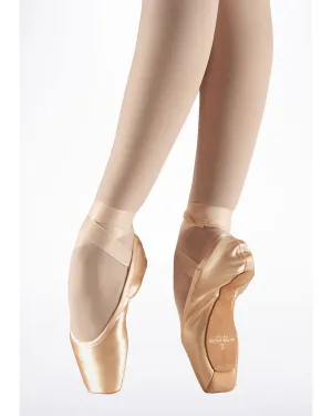 Gaynor Minden Europa Suede Tip Sculpted Fit Pointe Shoes - Extra Flex Shank High Heel Deep Vamp - Womens