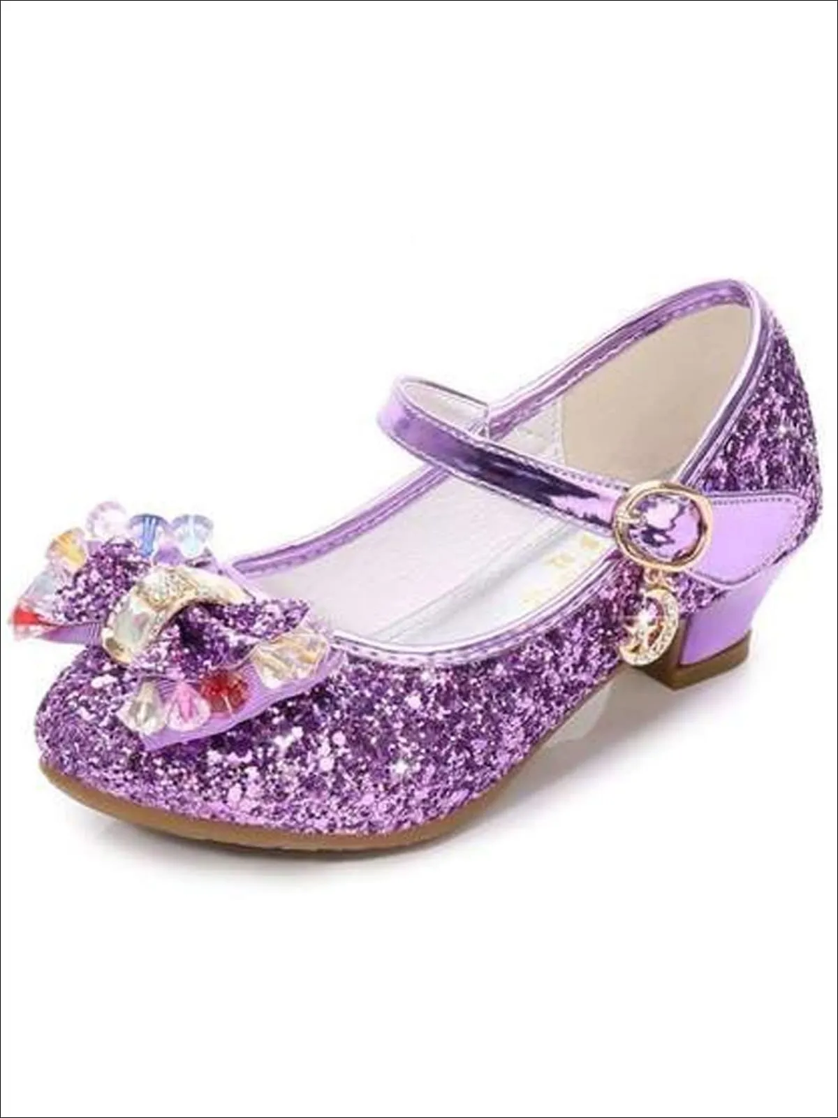 Gem Bow Tie Glitter Princess Shoes By Liv and Mia