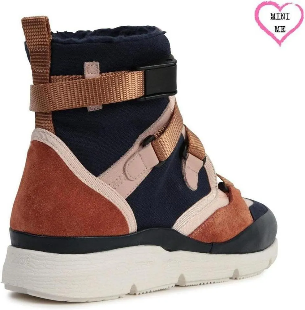 Girls Pink & Navy Sonnie Hi-Top Trainers