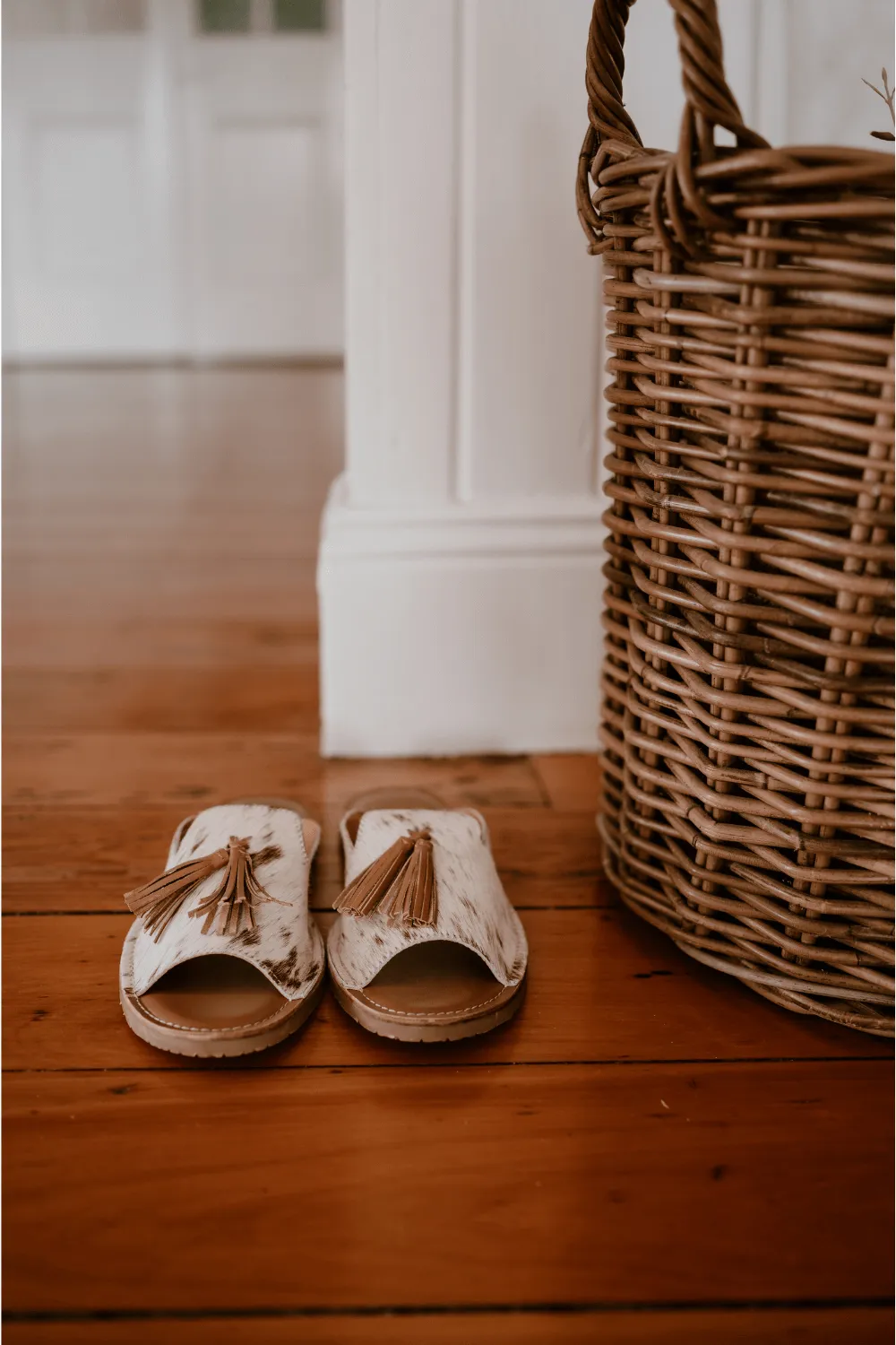 Hairon Tassel Flats Cowhide Footwear