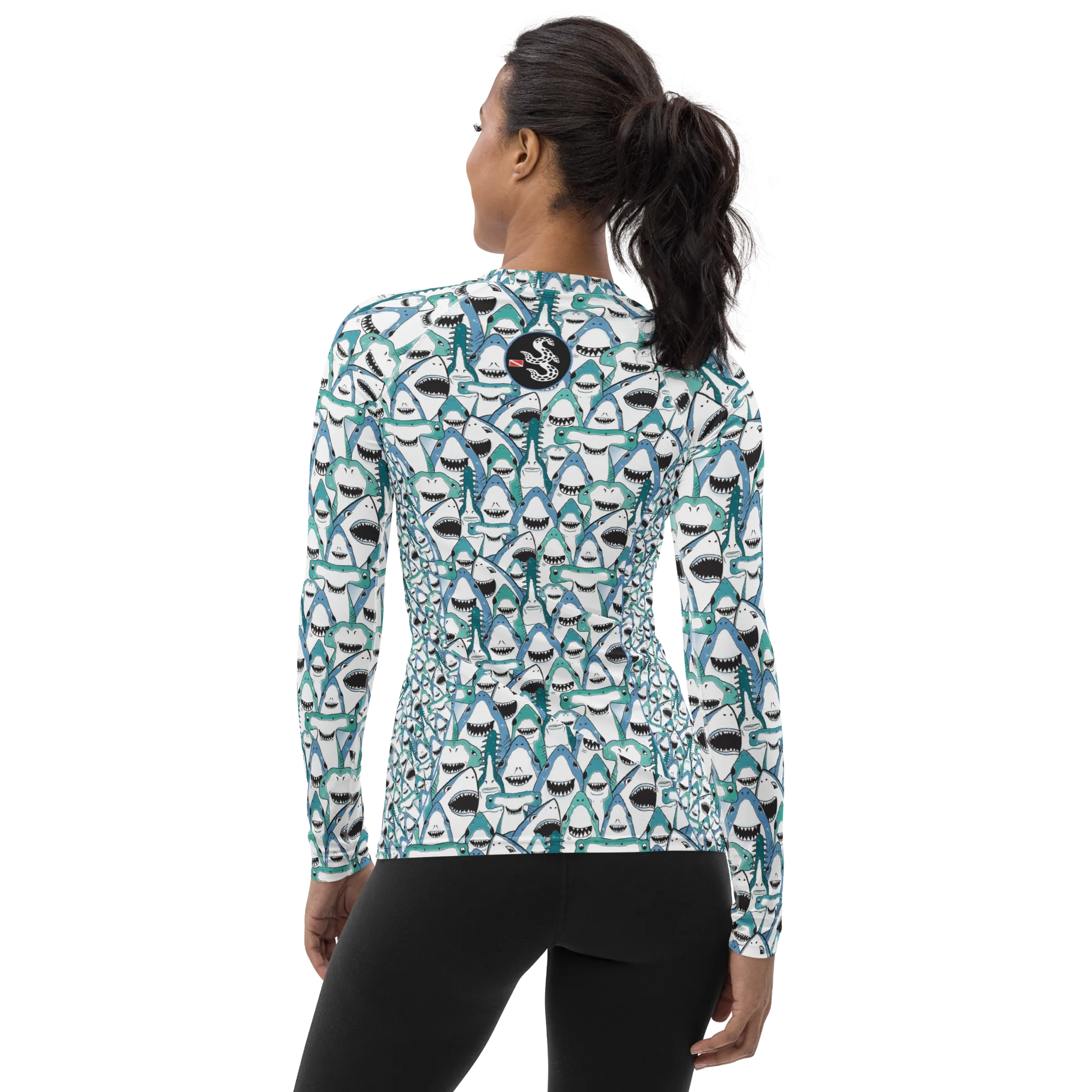 Happiest Sharks Women's Rash Guard - Warehouse