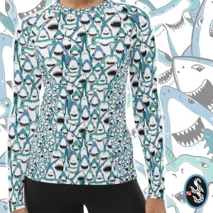 Happiest Sharks Women's Rash Guard