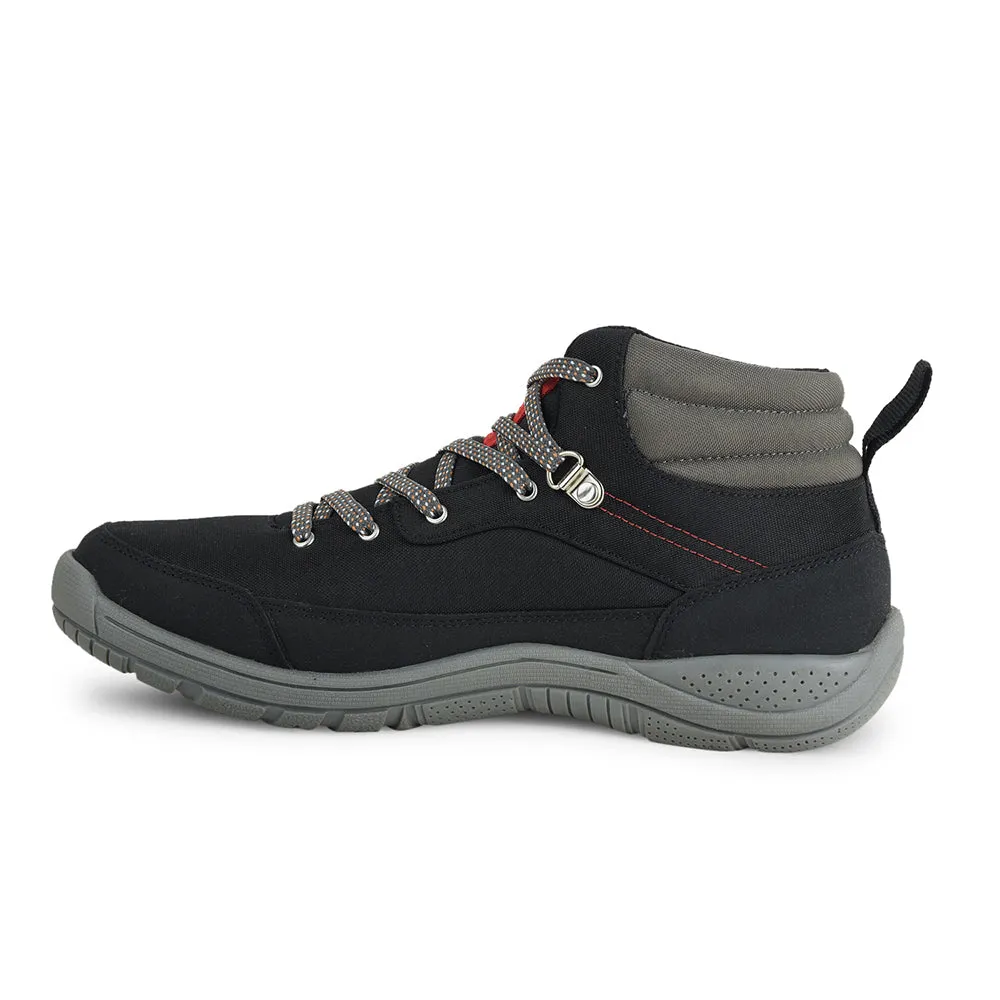 Healers Sports Black Trekking Lacing Shoes For Men RACE-2 By Liberty