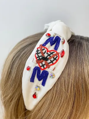 Hockey 'Mom' Embellished Headband