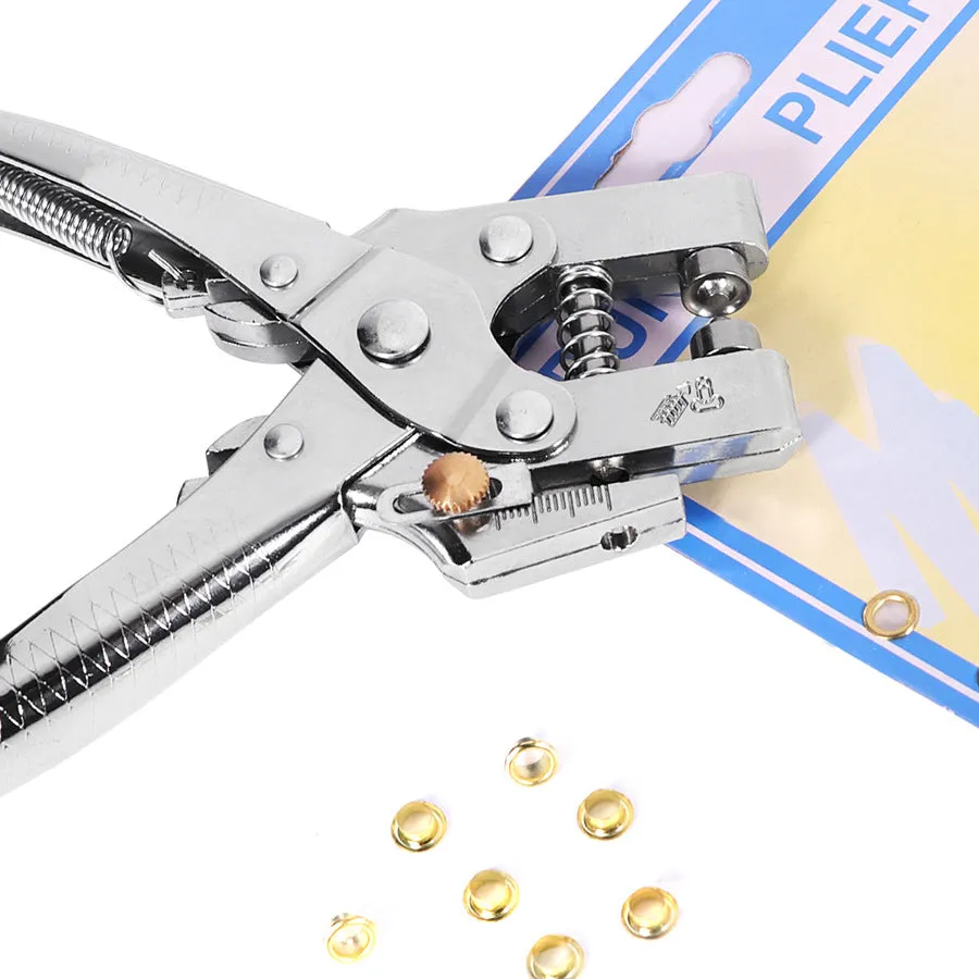 Hole Punch Plier and 100pcs Gold Eyelet