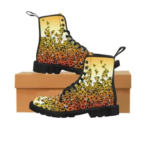 Hot Flowers Women's Canvas Boots