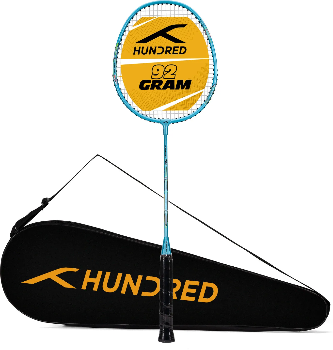 Hundred POWERTEK 200 Strung Badminton Racquet (Blue)