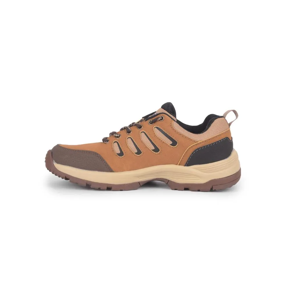 Leap7x Sports Trekking Camel Lacing Shoes For Men COLUMBO-1E By Liberty